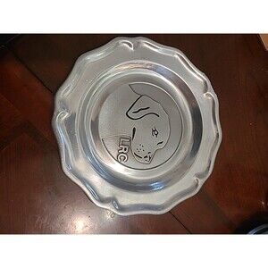 LCR Pewter Dog Award Plate 7.5" By Pewterex Labrador